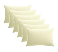 vidaXL Housse de Coussin 6 pcs HEERLEN Crème 30 x 50 cm Polyester