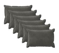 vidaXL Housse de coussin 6 pcs HOUTEN Gris foncé 50 x 75 cm Velours 919748