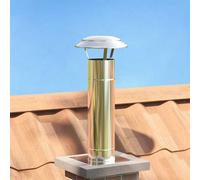 vidaXL Housse de pluie pour cheminée Argent 25 x 25 x 20 cm