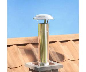 vidaXL Housse de pluie pour cheminée Argent 25 x 25 x 20 cm