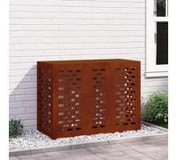 vidaXL Housse pour climatiseur aspect rouille 110x50x80 cm acier résistant aux intempéries