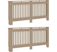 Cache-radiateur vidaXL, lot de 2, chêne Sonoma, 172 x 19 x 81,5 cm