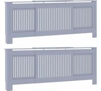vidaXL : Housse de radiateur, 2 pièces, gris, 205 x 20,5 x 81,5 cm