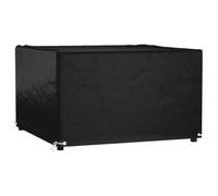 Housse de salon de jardin 8 œillets 125x125x75 cm carré Noir G