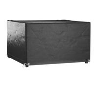 vidaXL Housse de salon de jardin 319289 – 8 œillets, 132x132x80 cm carré – Noir