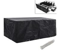 vidaXL Housse de salon de jardin 8 œillets 229 x 113 x 73 cm Noir