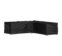 vidaXL Housse de salon de jardin L en forme de L, 16 œillets, 285x285x70 cm Noir