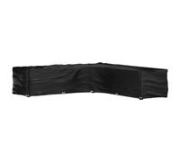 vidaXL Housse L pour salon de jardin en forme de L 20 œillets 300x300x70 cm Noir