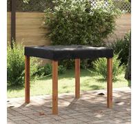 vidaXL Housse de table Uni Tissu imperméable 102 x 102 x 15 cm Noir