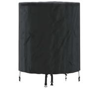 vidaXL Housse de Table 62 x 62 x 70 cm Tissu Rond Imperméable Noir