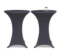 Vidaxl Housse De Table Extensible 60 Cm 2 Pcs Anthracite