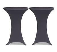 vidaXL Housse de table extensible 60 cm 2 pcs Anthracite