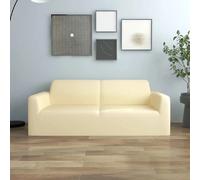 VIDAXL Housse extensible de canapé 2 places Crème