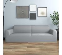 vidaXL Housse Extensible de canapé 2 Places Gris Jersey de Polyester