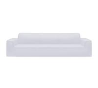 vidaXL Housse Extensible de canapé 4 Places Blanc Jersey de Polyester