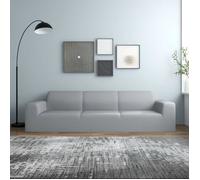 vidaXL Housse extensible de canapé 4 places Gris Jersey de polyester 332943