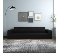 vidaXL Housse extensible de canapé 4 places Noir Jersey de polyester 332935