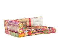 vidaXL Housse pour canapé-palette Patchwork tissu multicolore