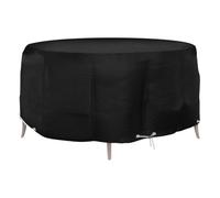 vidaXL Housse pour meubles de jardin 10 œillets Ø260x90 cm rond Noir