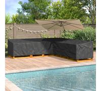 vidaXL Housse pour meubles Noir 325 x 325 x 80 cm Tissu Oxford 600D