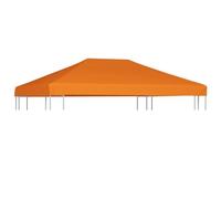 vidaXL Housse supérieure pour tonnelle résistante aux UV et à l'eau pare-soleil de rechange pour auvent de jardin, pavillon extérieur 4 x 3 m Crème orange