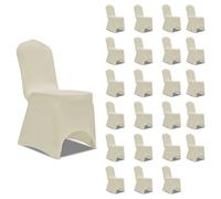 VIDAXL Housses de Chaises Crème 24 pcs