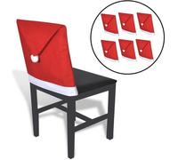 vidaXL Housses de dossier de chaise 6 pcs Bonnet de Père Noël