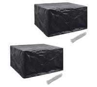Housses de salon de jardin 2 pcs Rotin 8 oillets 172x113 cm