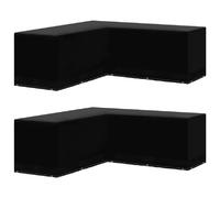 vidaXL Housses de mobilier Forme L - Noir