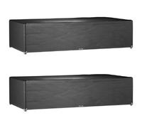 vidaXL Housses de salon 2 pcs - Noir PE Rectangulaire