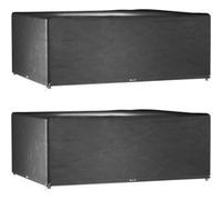 vidaXL Housses de salon de jardin 2 pcs 16 œillets rectangulaire 3155361 Noir G