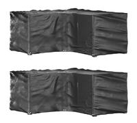 vidaXL Housses de salon de jardin 2 pcs - Noir