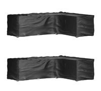 VIDAXL Housses de salon de jardin 2 pcs Noir