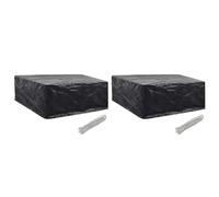 vidaXL Housses de salon de jardin 2 pcs - Noir