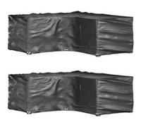 vidaXL Housses pour meubles de jardin en L 2 pièces 16 œillets 215×215×70 cm