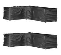 vidaXL Housses pour meubles de jardin en L 2 pièces 16 œillets 210x260x80 cm