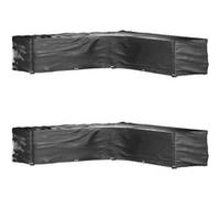 vidaXL Housses de salon de jardin en forme de L 2 pcs 20 œillets 3155375 Noir G