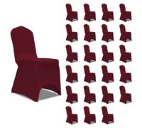 VIDAXL Housses élastiques de chaise - Bordeaux 24 pcs