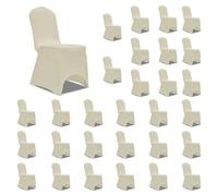 VidaXL Housses élastiques de chaise Crème 30 pcs