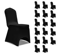 vidaXL Housses élastiques de chaise - Noir