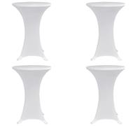 vidaXL Housses élastiques de table Ø 70 cm Blanc 4 pcs