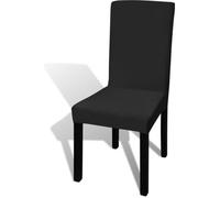vidaXL Housses extensibles de chaise – Lot de 6 – Noir