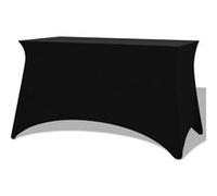 vidaXL Housses Extensibles de Table Noir - 2 pièces