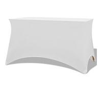 vidaXL Housses extensibles pour table 2 pi¿¿ces 183 x 76 x 74 cm Blanc