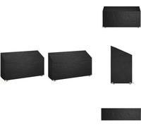 vidaXL Housses pour bancs de jardin 2 pcs. 12 oeillets 210x70x70/88 cm - Housses de protection pour meubles de jardin
