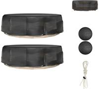vidaXL Housses pour îlot Lounge 2 pcs. 8 oeillets Ø188x50 cm Rond - Housses de protection pour meubles de jardin