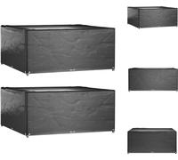 vidaXL Housses pour meubles de jardin 2 pcs. 16 oeillets 250x250x90cm Carré - Housses de protection pour meubles de jardin