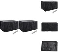 vidaXL Housses pour meubles de jardin 2 pcs. 8 oeillets 180x70x90 cm - Housses de protection pour meubles de jardin