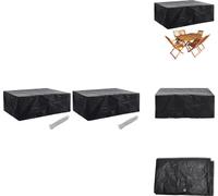 vidaXL Housses pour meubles de jardin 2 pcs. 8 oeillets 242x162x100 cm - Housses de protection pour meubles de jardin
