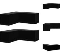vidaXL Housses pour meubles de jardin 2 pcs. L-forme 12 oeillets 250x250x90 cm - Housses de protection pour meubles de jardin